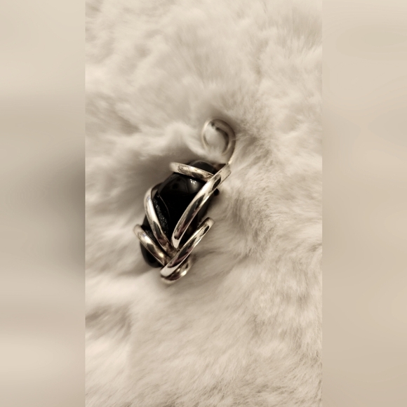 Black Tourmaline and Silver Pendant - Picture 2 of 7